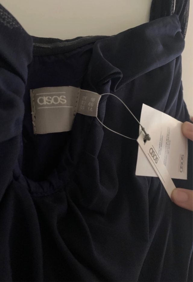 Vestido azul asos largo