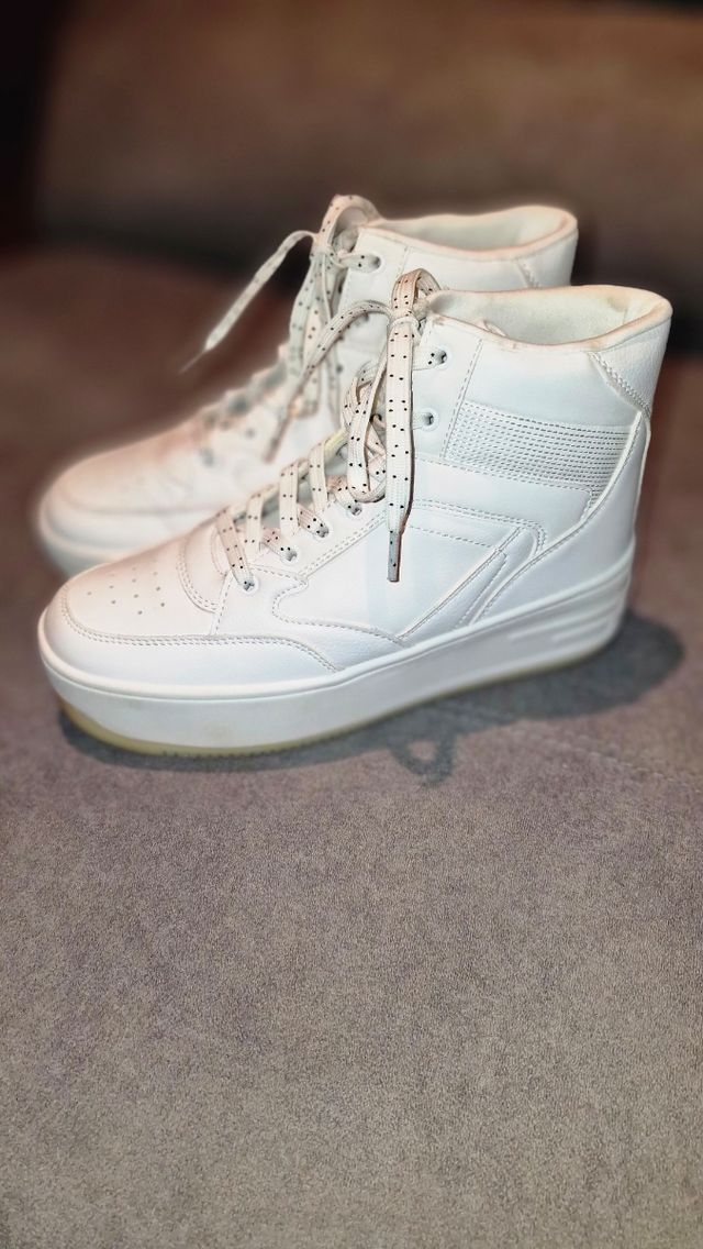 Zapatillas abotinadas blanco Bershka 39