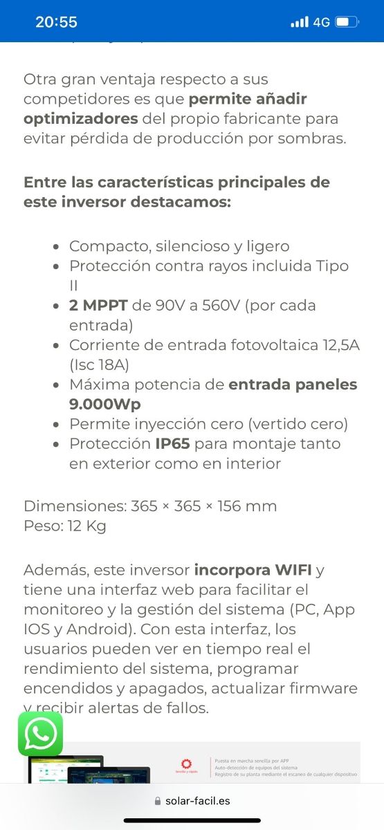 Inversor Huawei Sun2000-6KTL 6000w