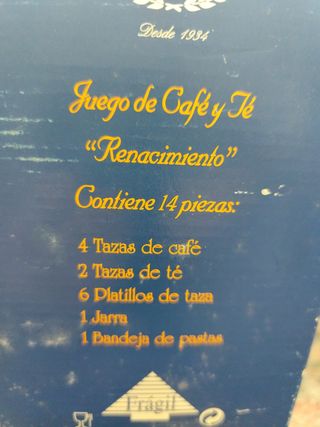 JUEGO DE CAFE O TE STONEWARE