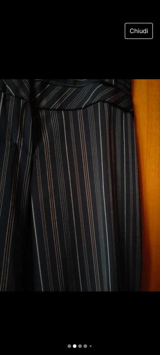 Pantalone nero a righe