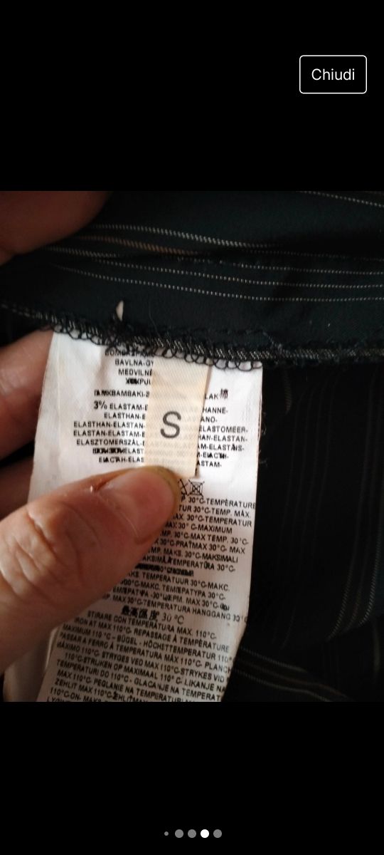 Pantalone nero a righe