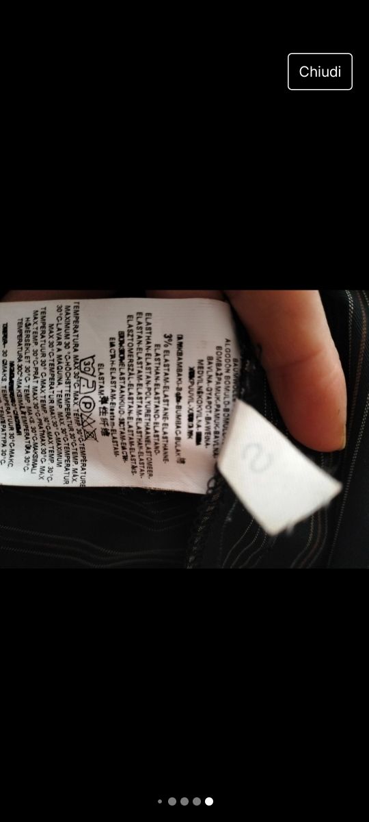 Pantalone nero a righe