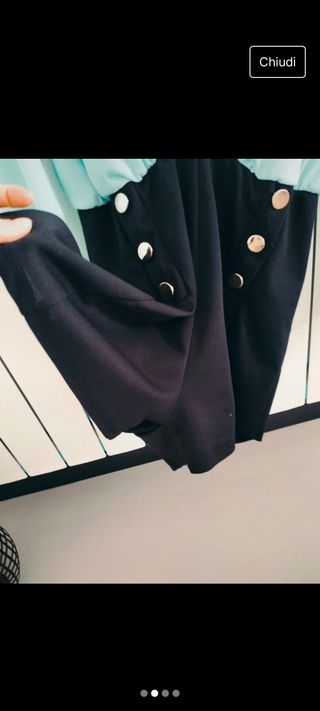 Tutina a maniche lunghe verde-acqua