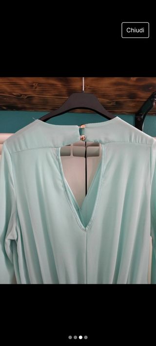 Tutina a maniche lunghe verde-acqua