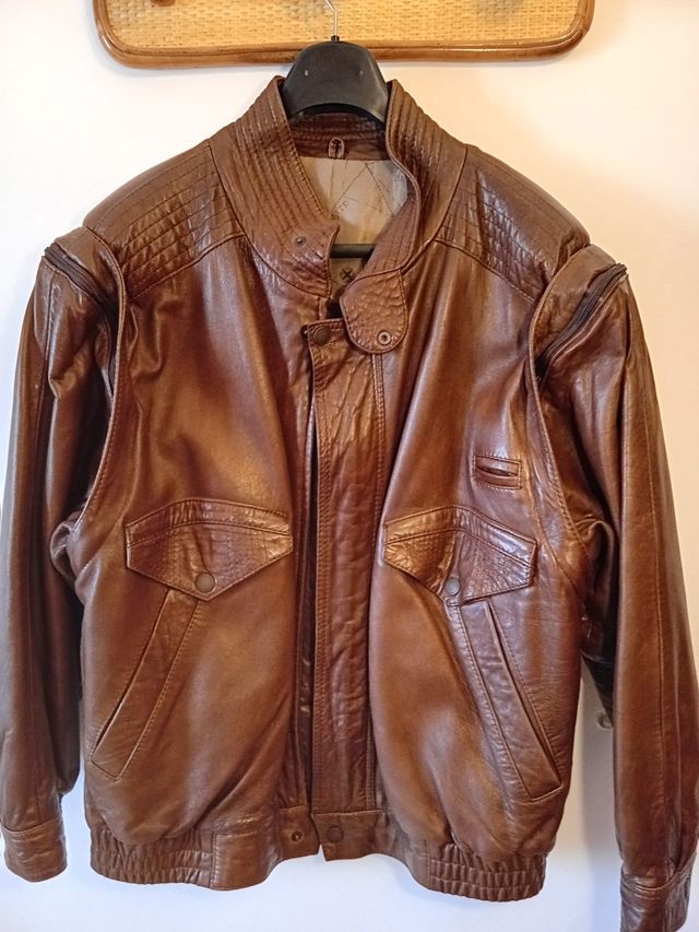 Cazadora piel vintage