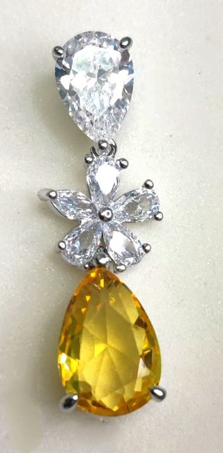 PENDIENTES LARGOS  CIRCONITAS TOPACIO