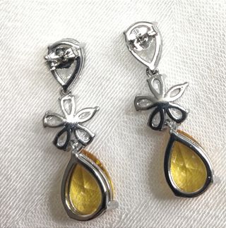 PENDIENTES LARGOS  CIRCONITAS TOPACIO