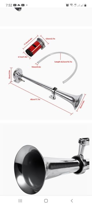 Bocina trompeta fuerte sonido