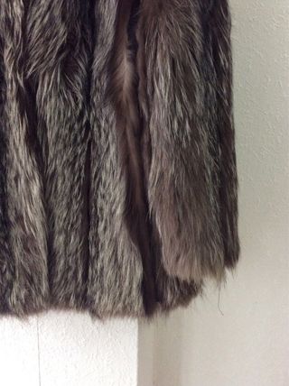 CHAQUETA PIEL ZORRO GRIS 