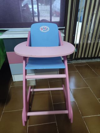 Trona madera para muñecas