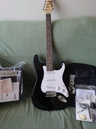 Guitarra y amplificador rock Jam