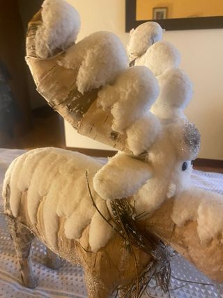 Renna natalizia in corteccia