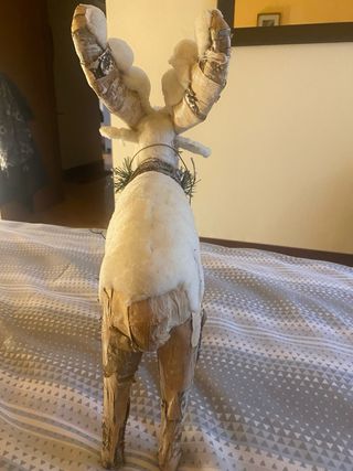 Renna natalizia in corteccia