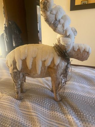 Renna natalizia in corteccia