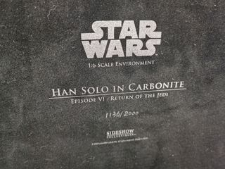 Diorama Han Solo in carbonite sideshow Star Wars  