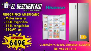 FRIGORIFICO AMERICANO HISENSE NO FROST