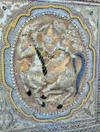 Antiguo tapiz de Kálaga. Birmania