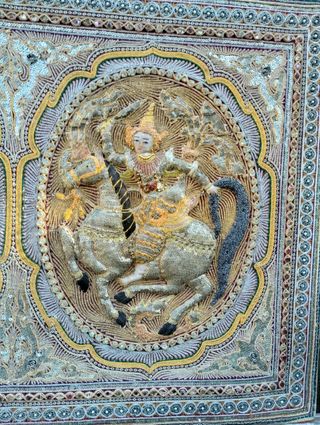 Antiguo tapiz de Kálaga. Birmania