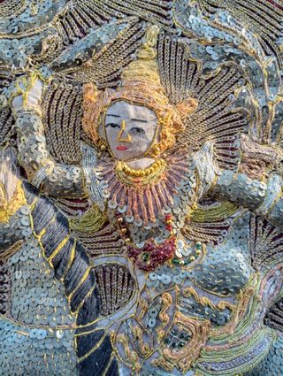 Antiguo tapiz de Kálaga. Birmania