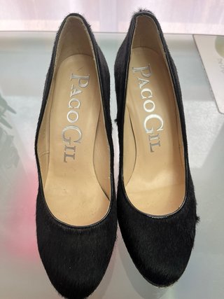 Zapato piel pelo potro