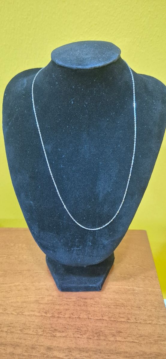 Cadena oro blanco 18k muy fina y corta