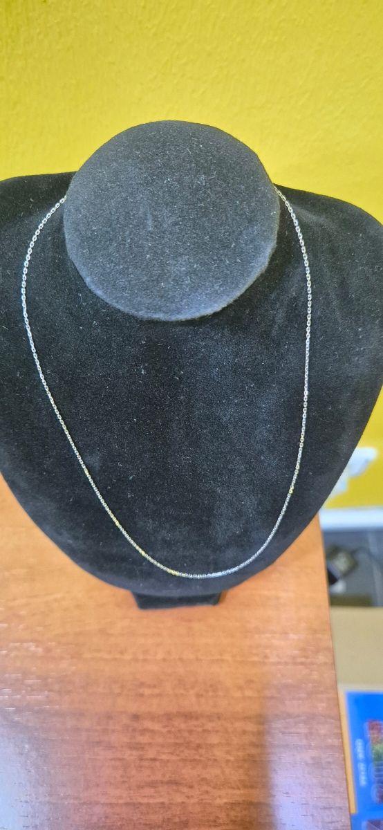 Cadena oro blanco 18k muy fina y corta
