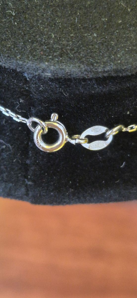 Cadena oro blanco 18k muy fina y corta