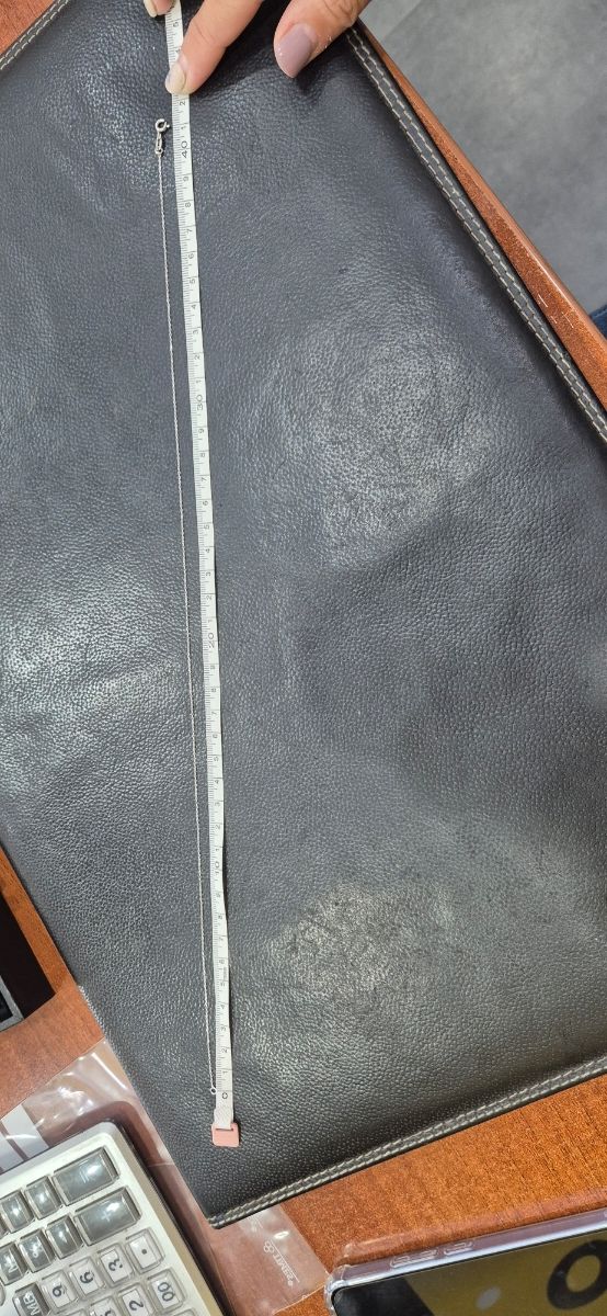 Cadena oro blanco 18k muy fina y corta