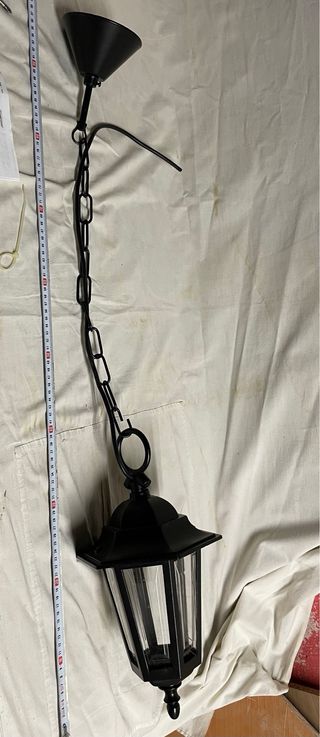 Farol exterior con cadena