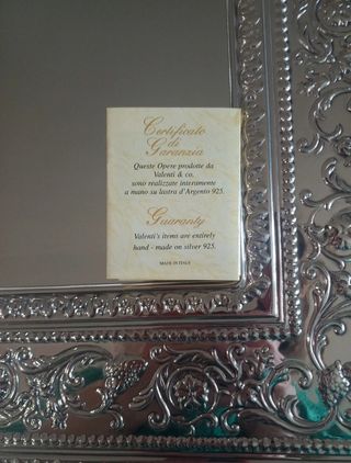 Specchio in argento 50 x 70 nuovo