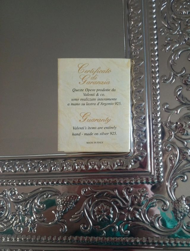 Specchio in argento 50 x 70 nuovo