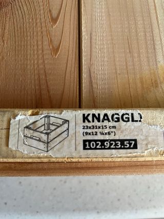 Caja de madera de ikea