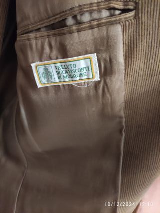 Vestito uomo in velluto
