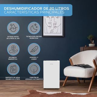 Deshumidificador 20 Litros día WiFi NUEVO