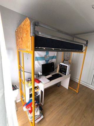 Cama alta industrial