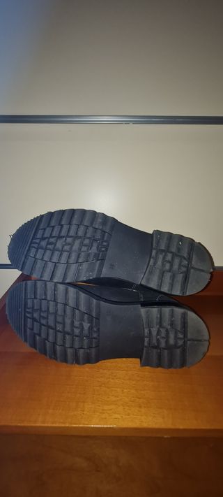 Polacchino in pelle nera uomo 39