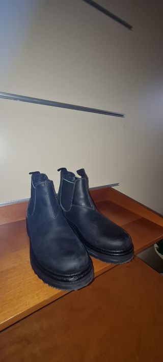 Polacchino in pelle nera uomo 39