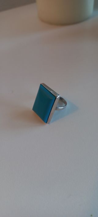 Anillo de plata con turquesa