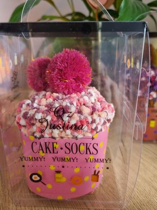 3 pares Calcetines divertidos forma de Cupcakes