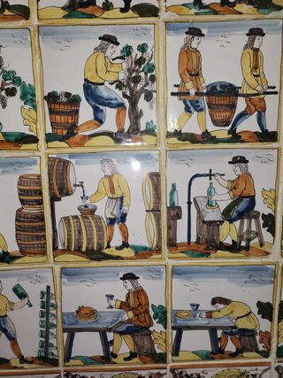 Cuadro azulejos 83x69 El vino.