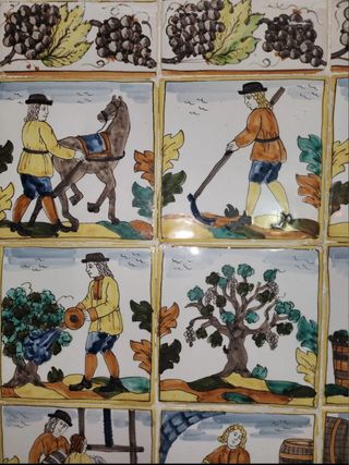 Cuadro azulejos 83x69 El vino.