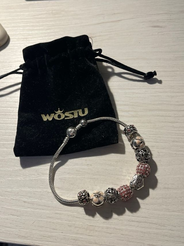 Pulsera plateada acero inoxidable