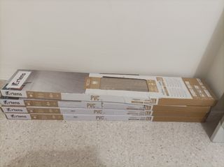 Suelo vinílico imitación parquét.