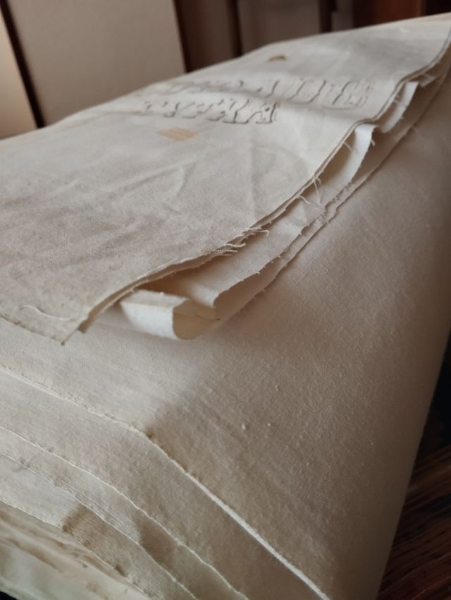 Pieza de tela de algodón puro