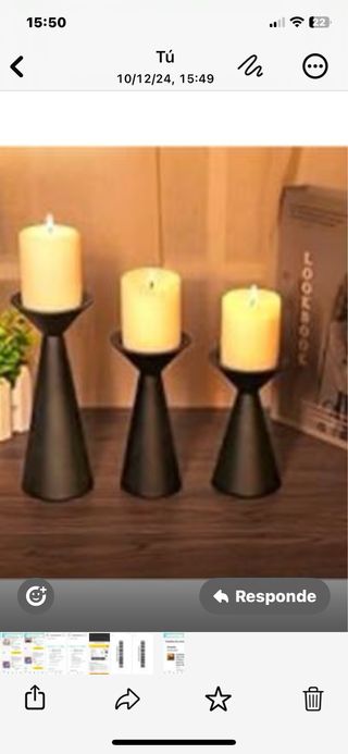 Candelabros juego de 3