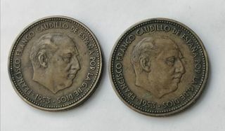 MONEDA 2,5 PESETAS 1953 EBC