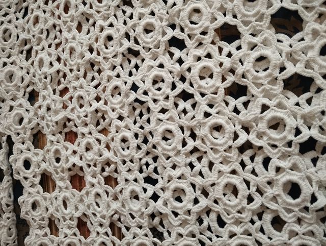 Dos colchas de ganchillo camas