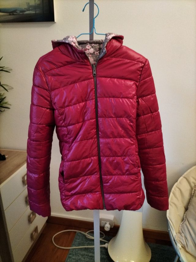 Giaccone bambina reversibile con ca