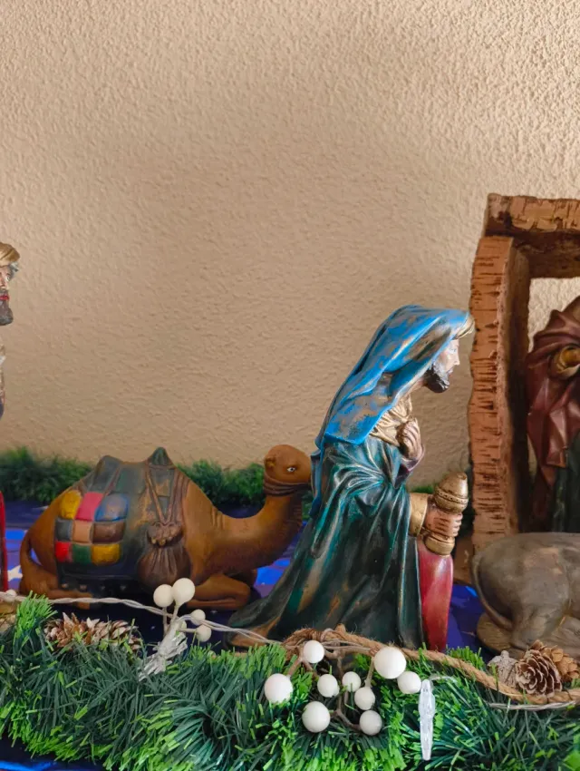 Nacimiento,reyes y camellos,30cm